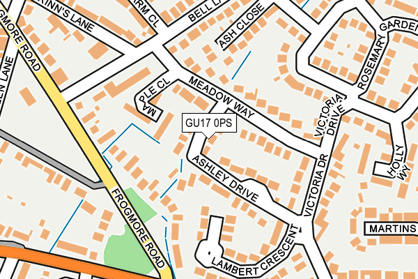 GU17 0PS map - OS OpenMap – Local (Ordnance Survey)