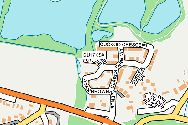 GU17 0SA map - OS OpenMap – Local (Ordnance Survey)