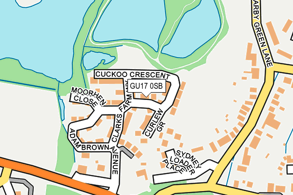 GU17 0SB map - OS OpenMap – Local (Ordnance Survey)