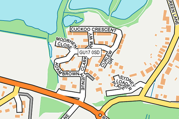 GU17 0SD map - OS OpenMap – Local (Ordnance Survey)