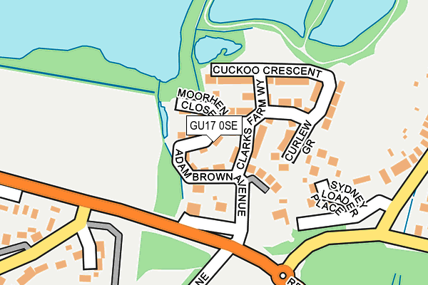 GU17 0SE map - OS OpenMap – Local (Ordnance Survey)