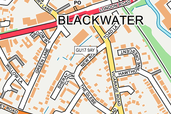 GU17 9AY map - OS OpenMap – Local (Ordnance Survey)