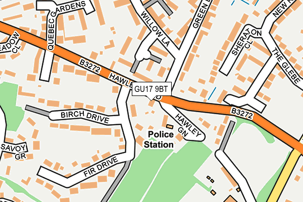 GU17 9BT map - OS OpenMap – Local (Ordnance Survey)