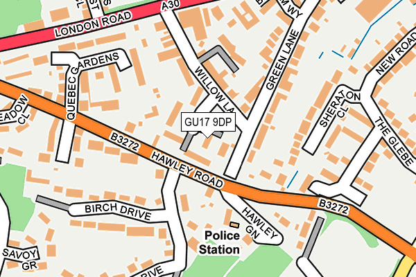 GU17 9DP map - OS OpenMap – Local (Ordnance Survey)