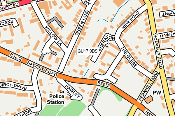 GU17 9DS map - OS OpenMap – Local (Ordnance Survey)
