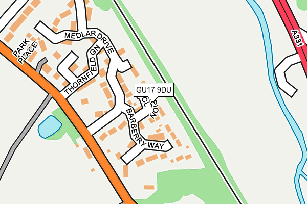 GU17 9DU map - OS OpenMap – Local (Ordnance Survey)