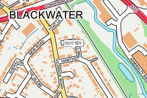 GU17 9DY map - OS OpenMap – Local (Ordnance Survey)