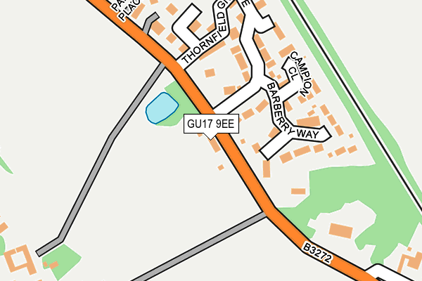 GU17 9EE map - OS OpenMap – Local (Ordnance Survey)