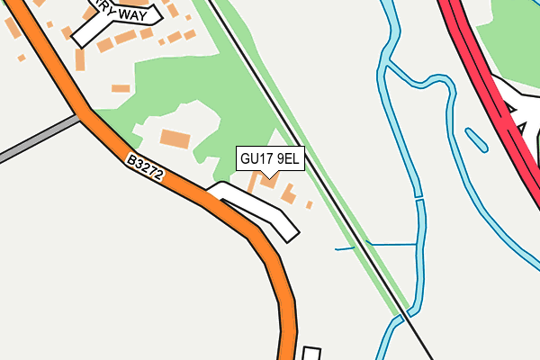 GU17 9EL map - OS OpenMap – Local (Ordnance Survey)