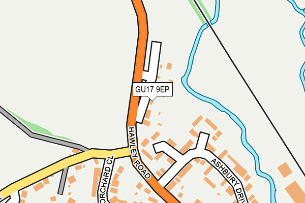 GU17 9EP map - OS OpenMap – Local (Ordnance Survey)