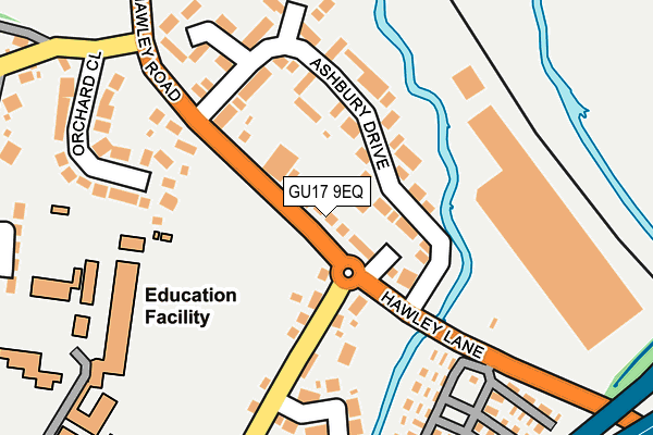 GU17 9EQ map - OS OpenMap – Local (Ordnance Survey)