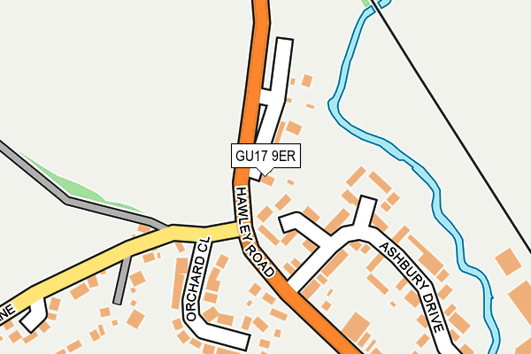 GU17 9ER map - OS OpenMap – Local (Ordnance Survey)