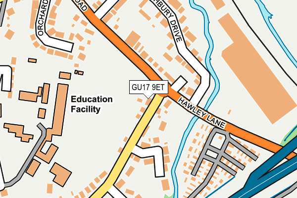 GU17 9ET map - OS OpenMap – Local (Ordnance Survey)
