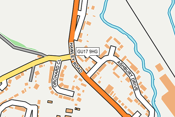 GU17 9HG map - OS OpenMap – Local (Ordnance Survey)