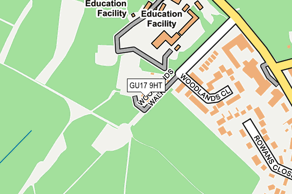 GU17 9HT map - OS OpenMap – Local (Ordnance Survey)