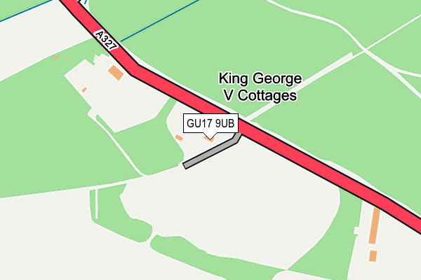 GU17 9UB map - OS OpenMap – Local (Ordnance Survey)