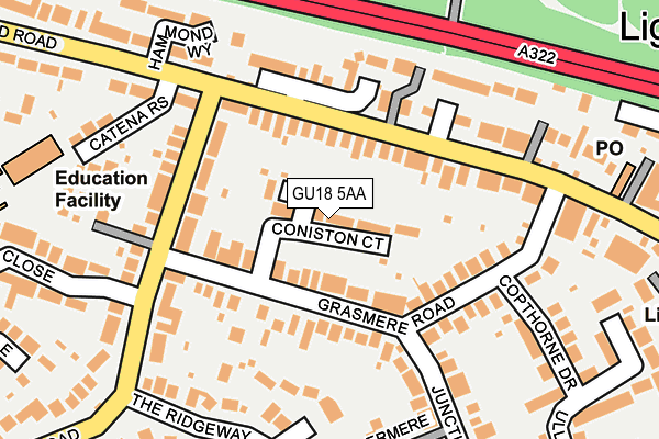 GU18 5AA map - OS OpenMap – Local (Ordnance Survey)