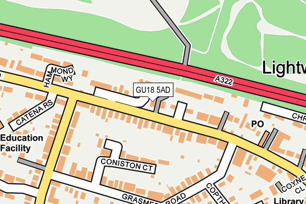 GU18 5AD map - OS OpenMap – Local (Ordnance Survey)