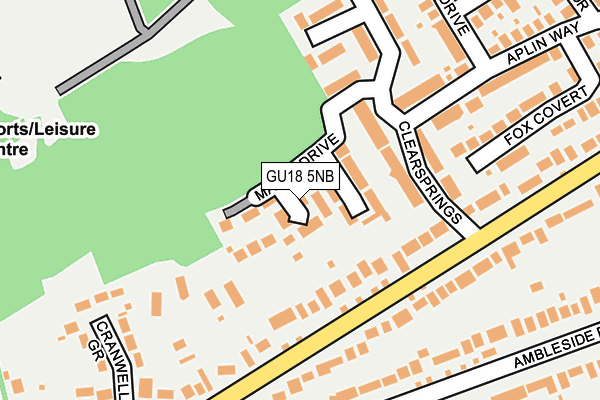 GU18 5NB map - OS OpenMap – Local (Ordnance Survey)
