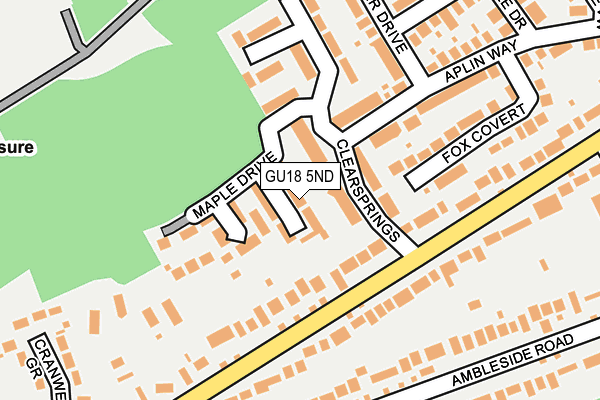 GU18 5ND map - OS OpenMap – Local (Ordnance Survey)