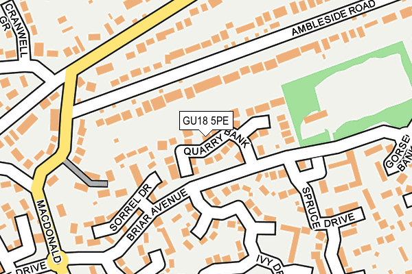 GU18 5PE map - OS OpenMap – Local (Ordnance Survey)