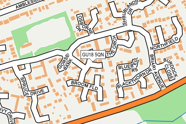 GU18 5QN map - OS OpenMap – Local (Ordnance Survey)