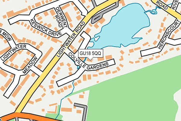 GU18 5QQ map - OS OpenMap – Local (Ordnance Survey)