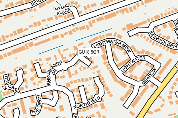 GU18 5QR map - OS OpenMap – Local (Ordnance Survey)
