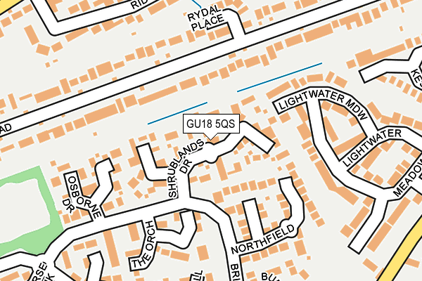 GU18 5QS map - OS OpenMap – Local (Ordnance Survey)