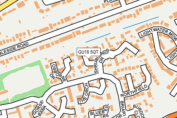 GU18 5QT map - OS OpenMap – Local (Ordnance Survey)