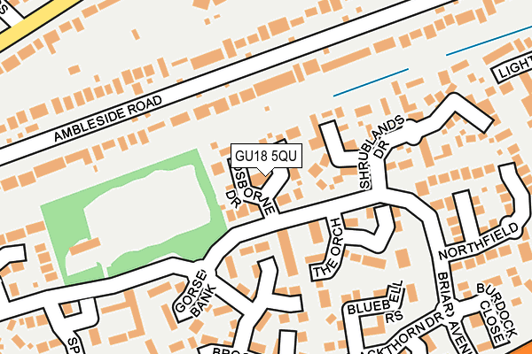 GU18 5QU map - OS OpenMap – Local (Ordnance Survey)