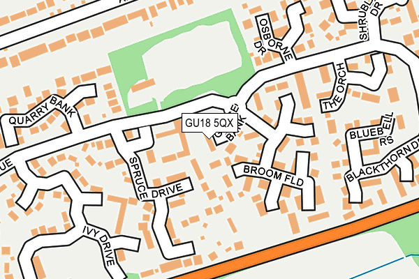 GU18 5QX map - OS OpenMap – Local (Ordnance Survey)