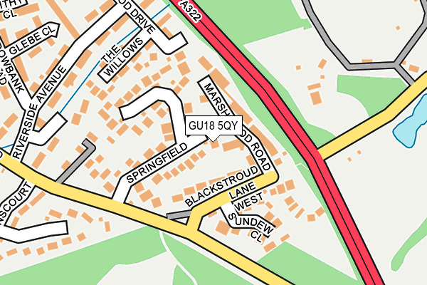GU18 5QY map - OS OpenMap – Local (Ordnance Survey)