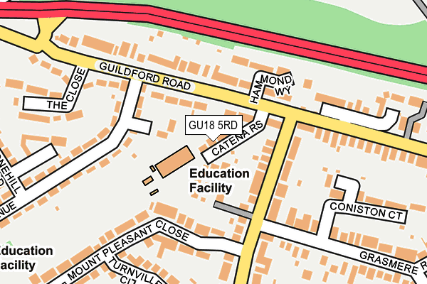 GU18 5RD map - OS OpenMap – Local (Ordnance Survey)