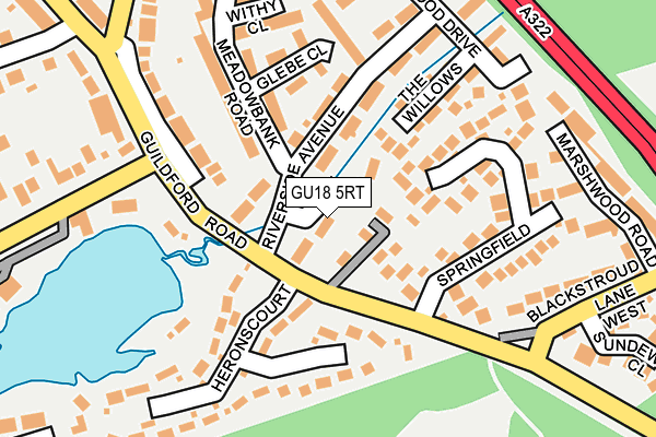 GU18 5RT map - OS OpenMap – Local (Ordnance Survey)