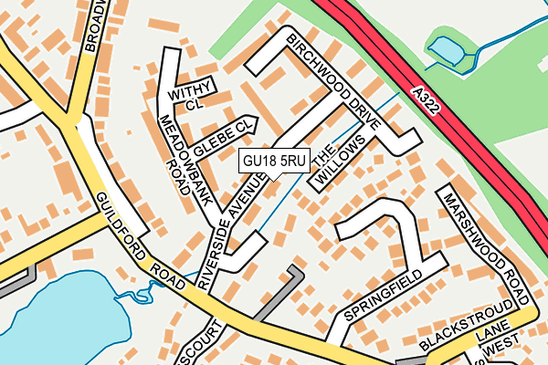 GU18 5RU map - OS OpenMap – Local (Ordnance Survey)