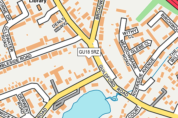 GU18 5RZ map - OS OpenMap – Local (Ordnance Survey)