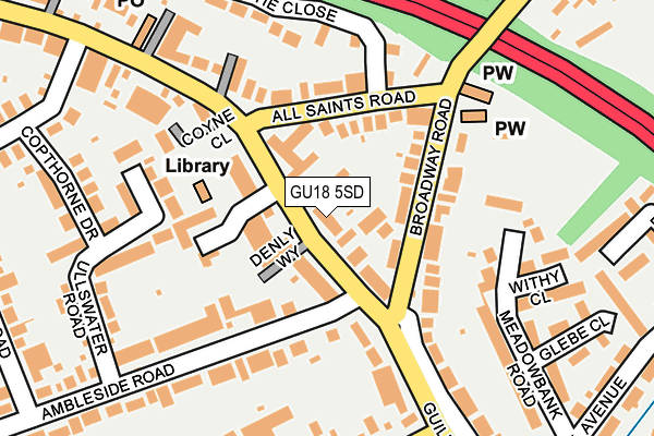 GU18 5SD map - OS OpenMap – Local (Ordnance Survey)