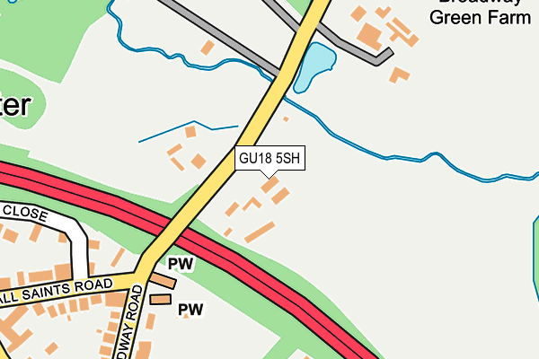GU18 5SH map - OS OpenMap – Local (Ordnance Survey)