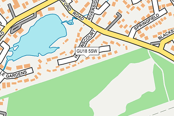 GU18 5SW map - OS OpenMap – Local (Ordnance Survey)