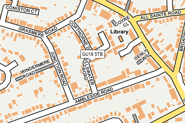 GU18 5TB map - OS OpenMap – Local (Ordnance Survey)