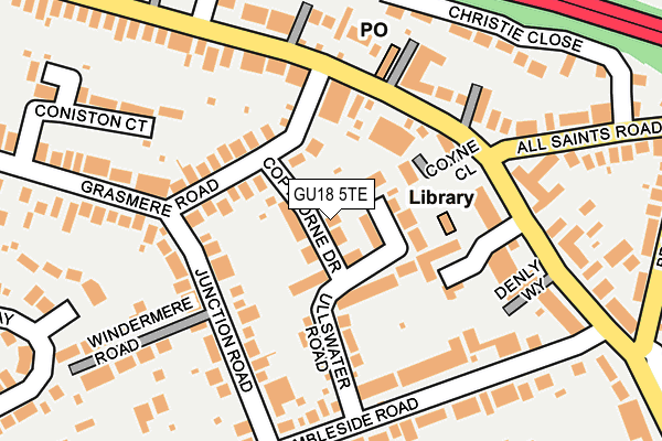 GU18 5TE map - OS OpenMap – Local (Ordnance Survey)