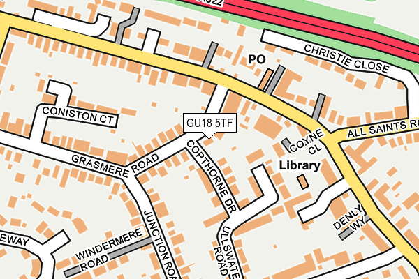 GU18 5TF map - OS OpenMap – Local (Ordnance Survey)