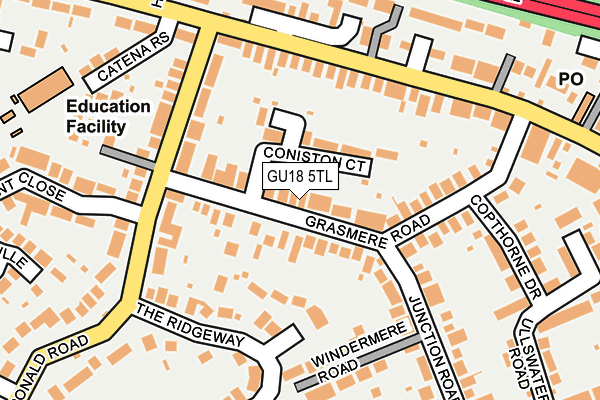 GU18 5TL map - OS OpenMap – Local (Ordnance Survey)