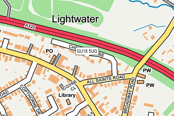 GU18 5UG map - OS OpenMap – Local (Ordnance Survey)
