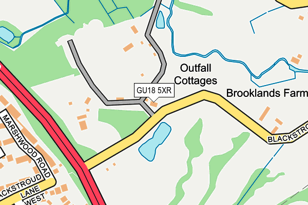 GU18 5XR map - OS OpenMap – Local (Ordnance Survey)