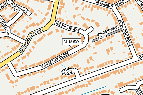 GU18 5XX map - OS OpenMap – Local (Ordnance Survey)
