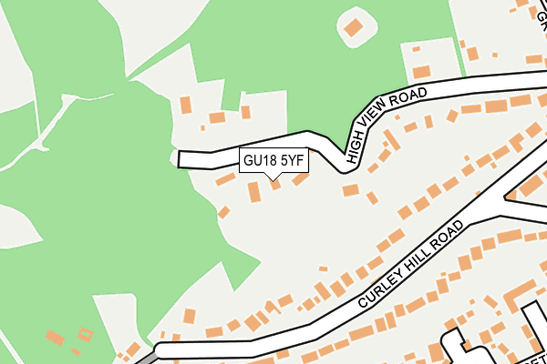GU18 5YF map - OS OpenMap – Local (Ordnance Survey)