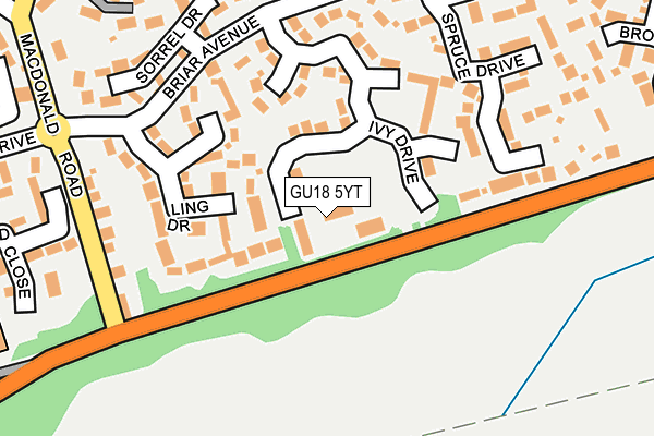 GU18 5YT map - OS OpenMap – Local (Ordnance Survey)