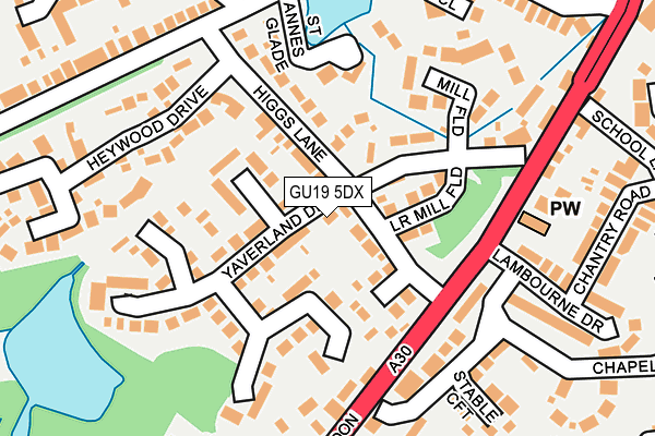 Map of T ALDERMAN LIMITED at local scale